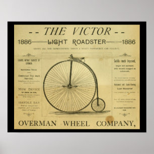 Hohes Penny-Farthing-Anzeigen-Kunst-Plakat des Poster