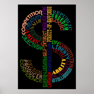 Hohes Res-Dollar-Zeichen-Plakat Poster