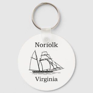 Hohes Schiffs-Logo Norfolks Virginia Schlüsselanhänger