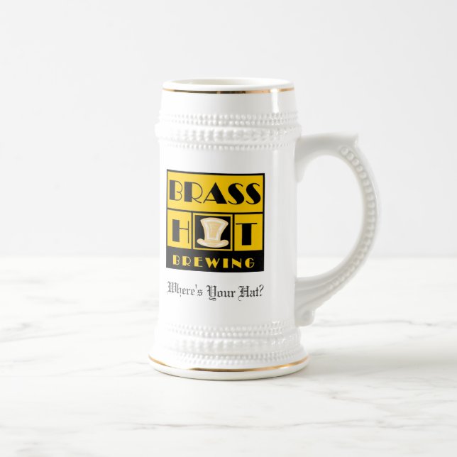 Hohes Tier, das Stein braut Bierglas (Rechts)