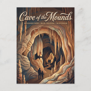 Höhle der Mounds Wisconsin Postkarte