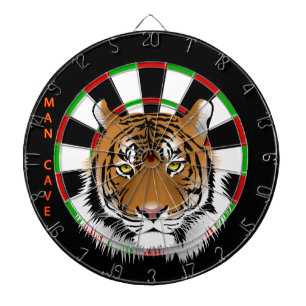 Höhle des Menschen mit einem Tiger Dartscheibe