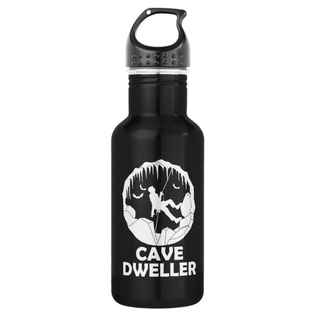 Höhle Dweller - Funny Caver Spelunkology Edelstahlflasche (Vorderseite)