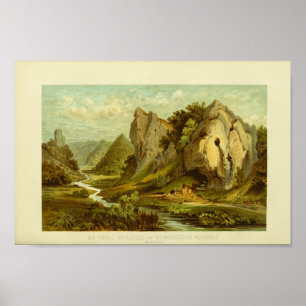 Hohle Fels Höhlenlandschaft Stream Poster