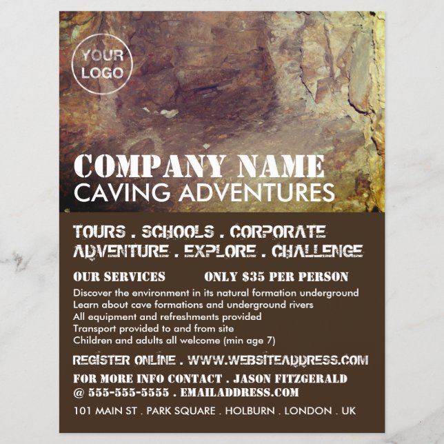 Höhle, Höhlenerlebnis - Werbe-Flyer Flyer (Vorne)