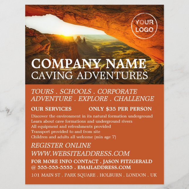 Höhle, Höhlenerlebnis - Werbe-Flyer Flyer (Vorne)