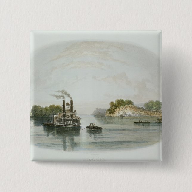 Höhle-in-Rock, Ansicht über das Ohio, überziehen 7 Button (Vorderseite)