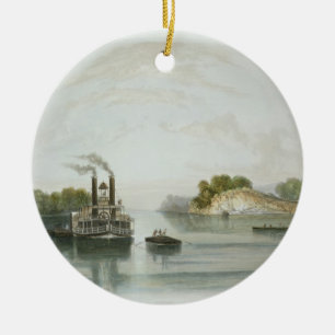 Höhle-in-Rock, Ansicht über das Ohio, überziehen 7 Keramik Ornament