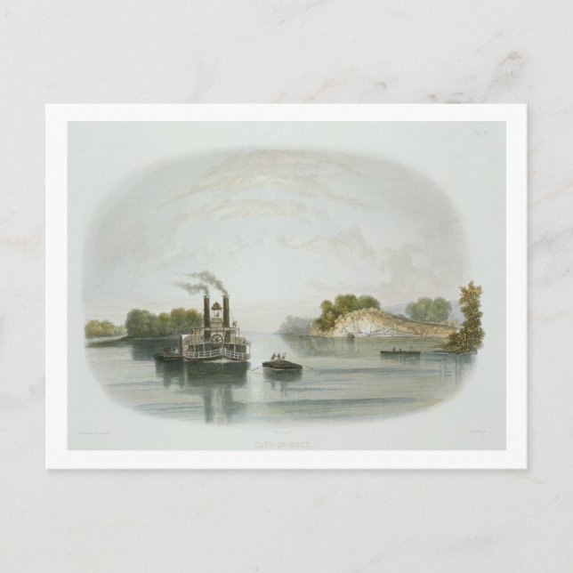 Höhle in Rock, Blick auf Ohio, Platte 7 von Volum Postkarte (Vorderseite)