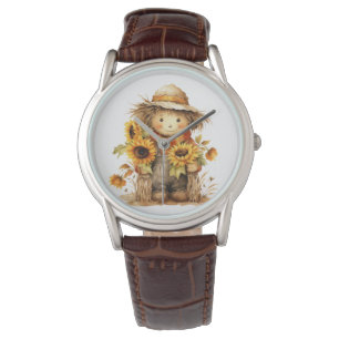 Höhle mit Sonnenblumen Armbanduhr