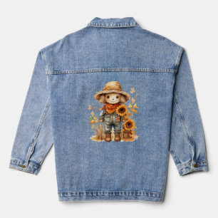 Höhle mit Sonnenblumen Jeansjacke