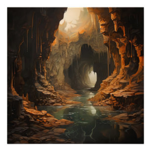 Höhle River Nature Fotodruck