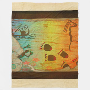 Höhle Wohnende Native American Fleece Blanket