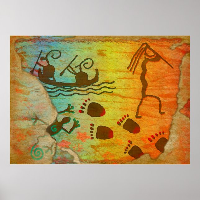 Höhle Wohnung Native American Fine Art Poster (Vorne)