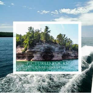 Höhlen, Bluffs, Pictured Rocks National Lakeshore Postkarte
