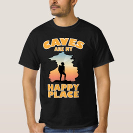 Höhlen sind mein glücklicher Ort - Funny Caving T-Shirt