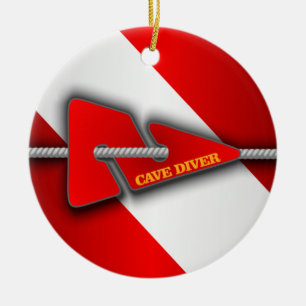 Höhlen-Taucher (Linie Markierung) Keramik Ornament