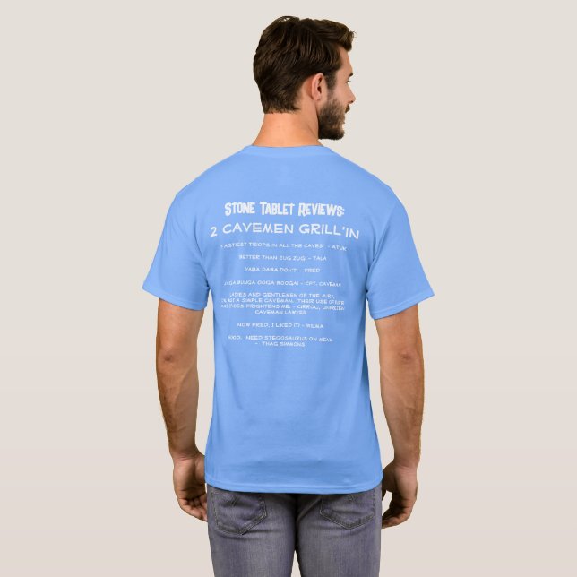 Höhlenbewohner bewerten 2 Cavemen Grill'in GRILLEN T-Shirt (Schwarz voll)