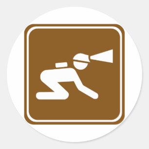 Höhlenkunden-Landstraßen-Zeichen Runder Aufkleber