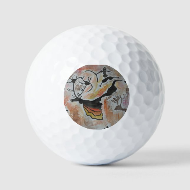 Höhlenkunst Abstrakt Golfball (Vorderseite)