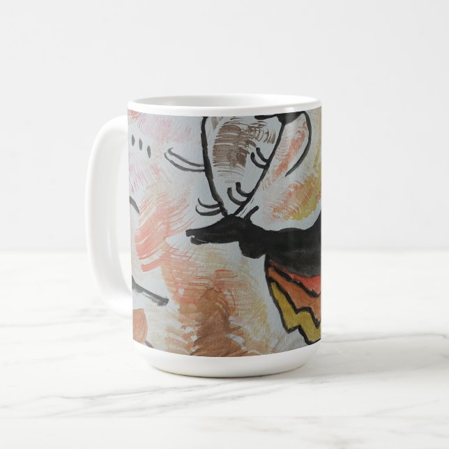 Höhlenkunst Abstrakt Kaffeetasse (Vorderseite Links)