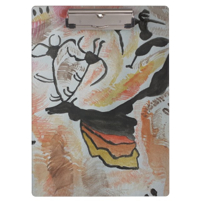 Höhlenkunst Abstrakt Klemmbrett (Vorderseite)