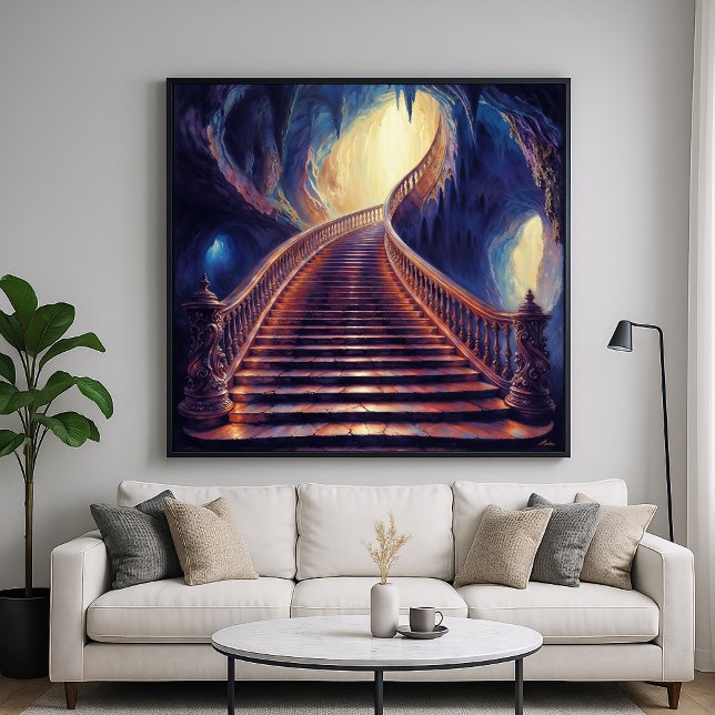 Höhlenlandschaft - Mystischer Malerstil Poster (Von Creator hochgeladen)