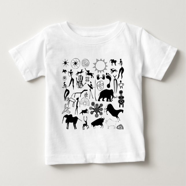 Höhlenmalereien - urzeitliche Kunst Baby T-shirt (Vorderseite)