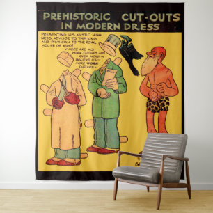 Höhlenmann Grand Wizer aus den 1930er Jahren Wandteppich