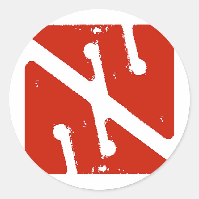 Höhlenpfeilflagge Runder Aufkleber (Vorderseite)