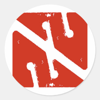 Höhlenpfeilflagge Runder Aufkleber