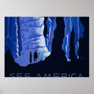 Höhlenweg Vintage Travel Poster