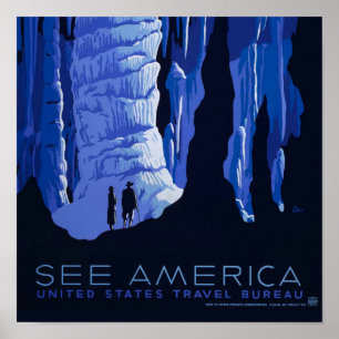 Höhlenweg Vintage Travel Poster