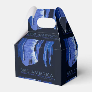 Höhlenweg Vintage Travel Poster Geschenkschachtel