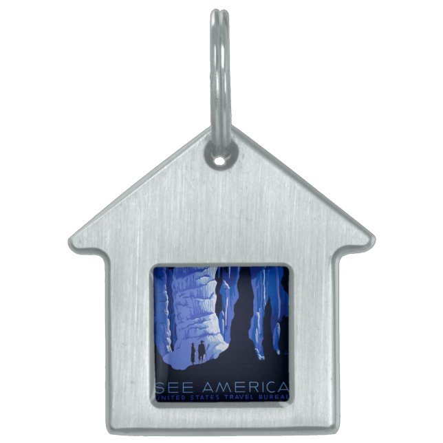 Höhlenweg Vintage Travel Poster Tiermarke (Vorderseite)