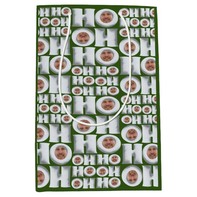 HoHo! Geschenk von mir! Ihr Face Wrapping Paper Mittlere Geschenktüte (Vorderseite)