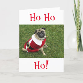 HoHo Mops Weihnachtskarte Feiertagskarte