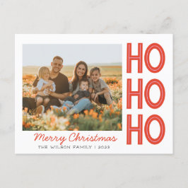HoHo Weihnachts-Familie Foto-Karte Custom Feiertagspostkarte