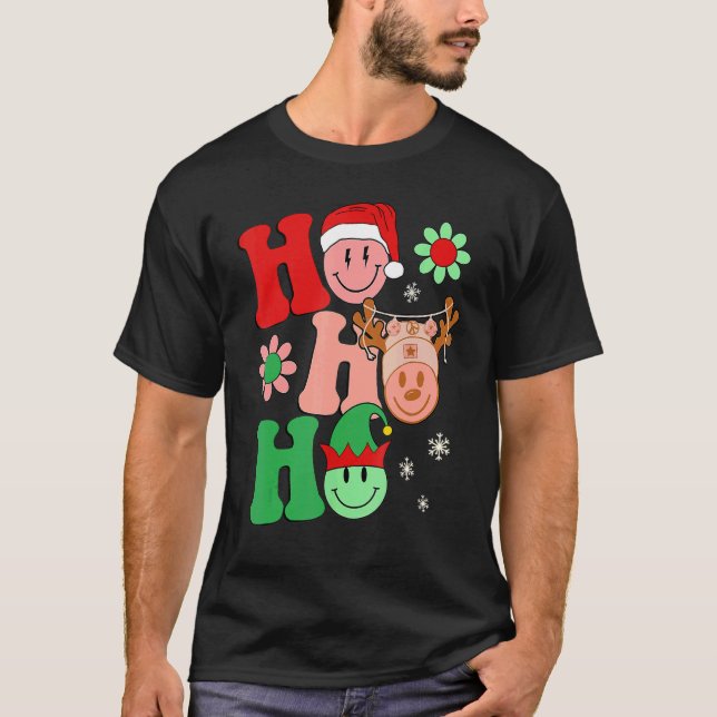 HoHo Weihnachtsoutfit Holiday Kids Groovy T-Shirt (Vorderseite)