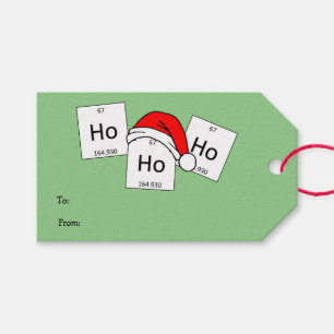 HoHoHo Holmium-Chemie-Element-Weihnachtswortspiel Geschenkanhänger