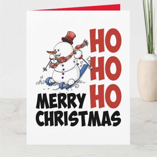 Hohoho Merry Christmas. Feestdagen Kaart Karte (Vorderseite)