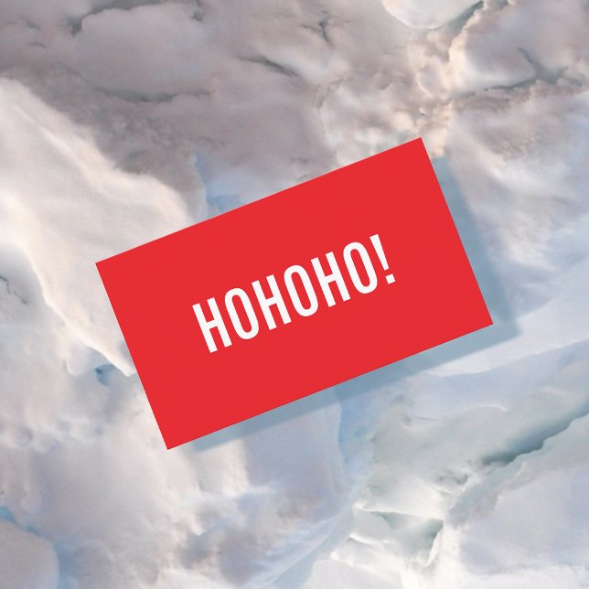 HOHOHO! Modern Coole Minimale Santa-Service Rot Visitenkarte (Von Creator hochgeladen)