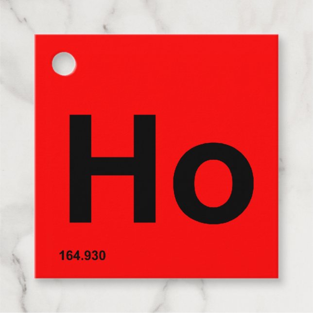 HoHoHo Periodic Table Element HO-Geschenk Geschenkanhänger (Vorderseite)