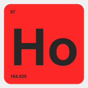 HoHoHo Periodic Table Element HO Quadratischer Aufkleber