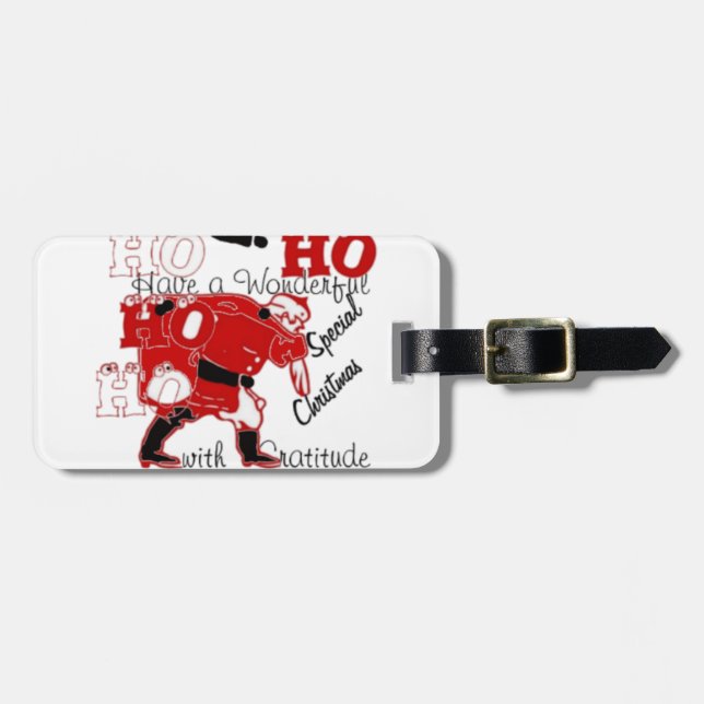 HOHOHOHO haben ein wunderbares Weihnachten mit Dan Gepäckanhänger (Vorderseite horizontal)