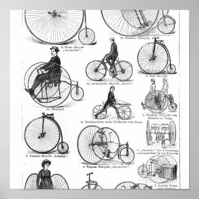 Hohrradpenny-Farthing Poster (Vorne)
