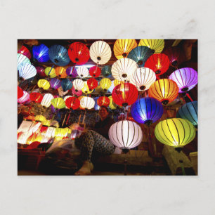Hoi an Lantern Lady Postkarte