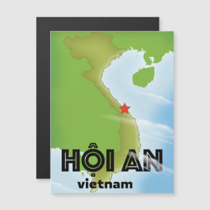 Hoi An Vietnam Reiseplakat Kunst druck Magnetkarte