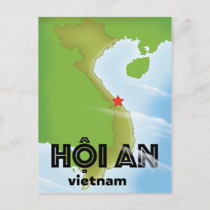Hoi An Vietnam Reiseplakat Kunst druck Postkarte