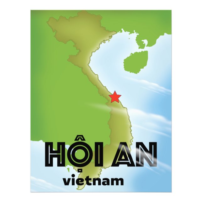 Hoi An Vietnam Reiseposter Art Print Fotodruck (Vorne)